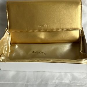 New with box Pandora Shine Clutch Bag Gold Purse